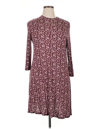 Pre-owned Xhilaration Casual Dress In Burgundy