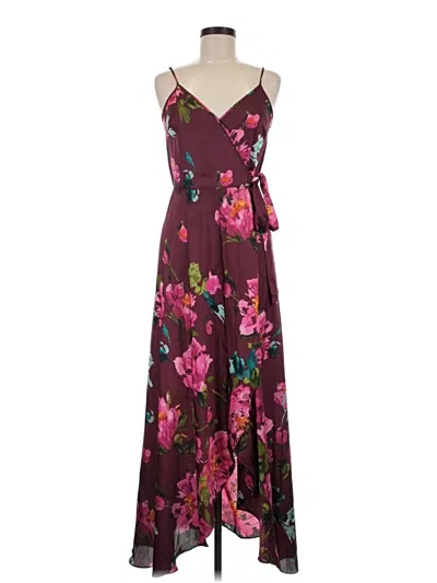 Pre-owned Xhilaration Casual Dress In Burgundy