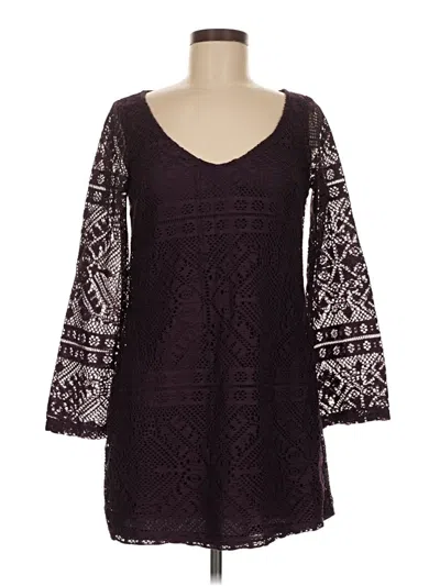 Pre-owned Xhilaration Casual Dress In Burgundy