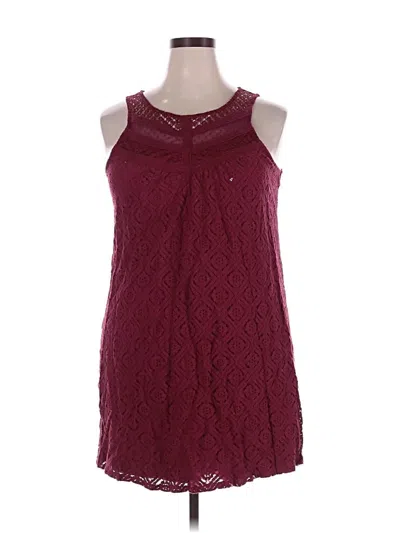 Pre-owned Xhilaration Casual Dress In Burgundy