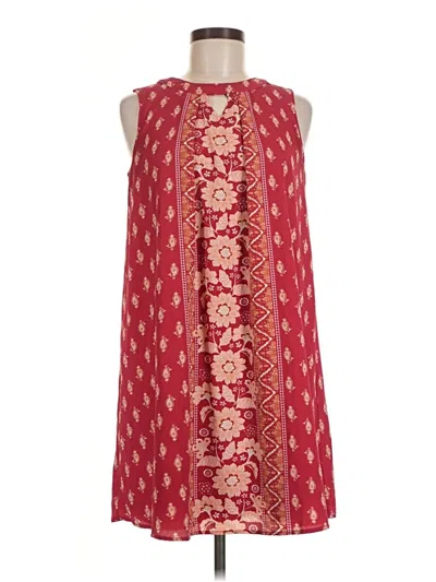 Pre-owned Xhilaration Casual Dress In Burgundy