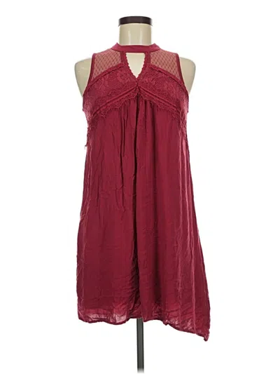 Pre-owned Xhilaration Casual Dress In Burgundy