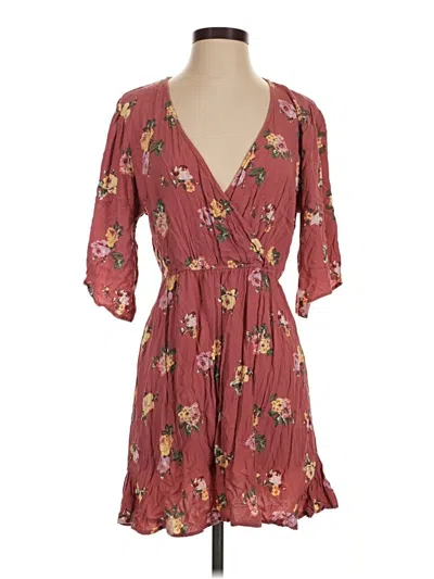 Pre-owned Xhilaration Casual Dress In Burgundy