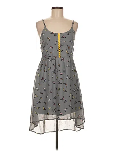 Pre-owned Xhilaration Casual Dress In Gray