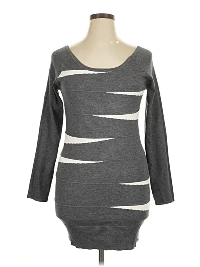 Pre-owned Xhilaration Casual Dress In Gray