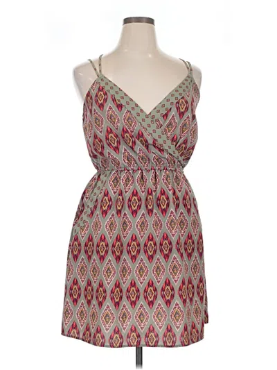 Pre-owned Xhilaration Casual Dress In Gray