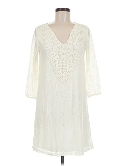 Pre-owned Xhilaration Casual Dress In Ivory