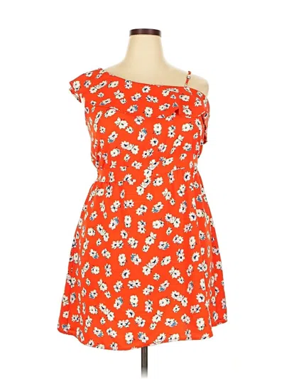 Pre-owned Xhilaration Casual Dress In Orange
