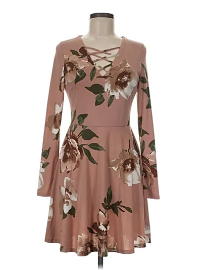 Pre-owned Xhilaration Casual Dress In Tan