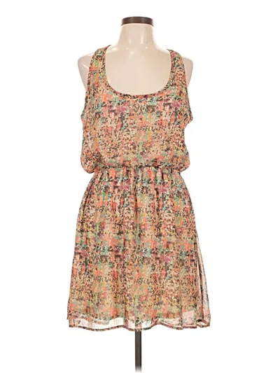 Pre-owned Xhilaration Casual Dress In Tan