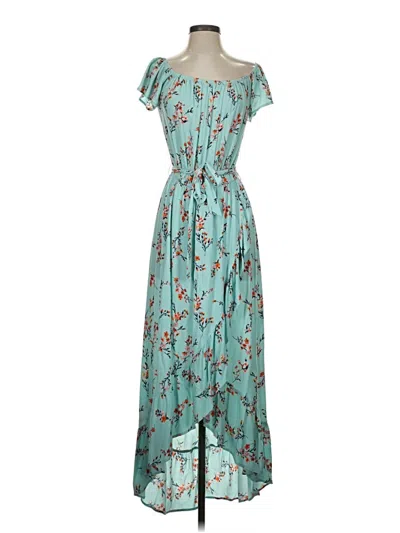 Pre-owned Xhilaration Casual Dress In Teal