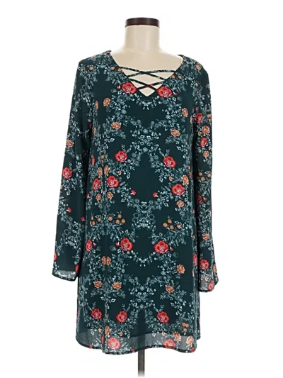 Pre-owned Xhilaration Casual Dress In Teal