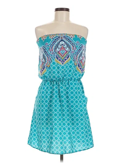 Pre-owned Xhilaration Casual Dress In Teal