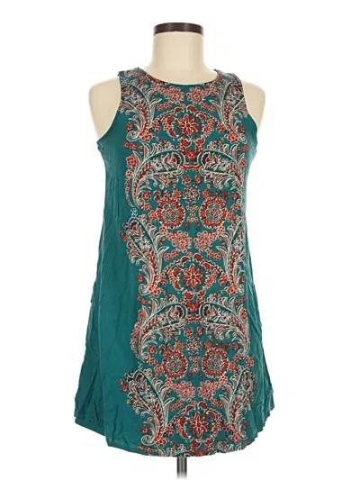 Pre-owned Xhilaration Casual Dress In Teal