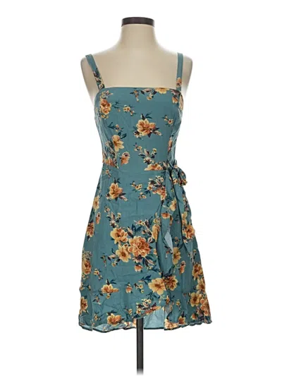 Pre-owned Xhilaration Casual Dress In Teal