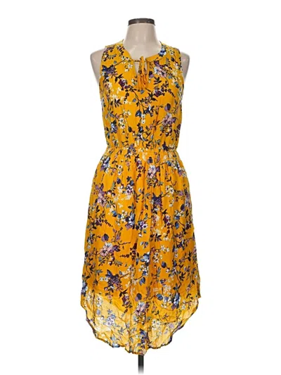 Pre-owned Xhilaration Casual Dress In Yellow