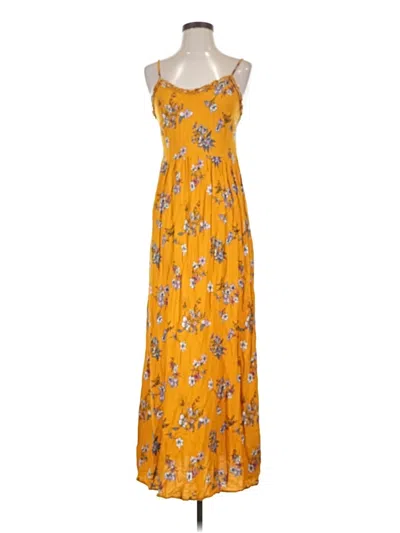 Pre-owned Xhilaration Casual Dress In Yellow