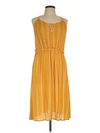 Pre-owned Xhilaration Casual Dress In Yellow