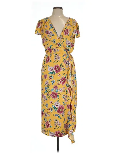 Pre-owned Xhilaration Casual Dress In Yellow