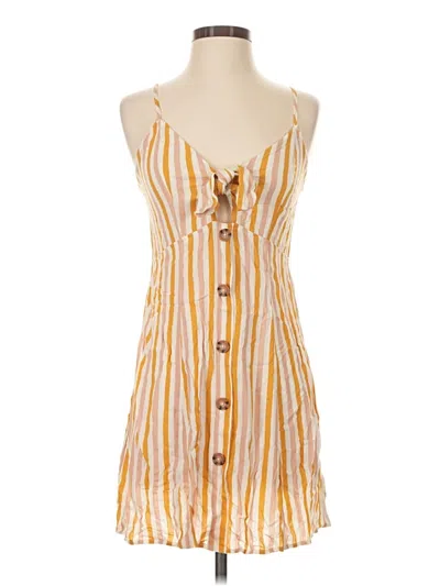 Pre-owned Xhilaration Casual Dress In Yellow