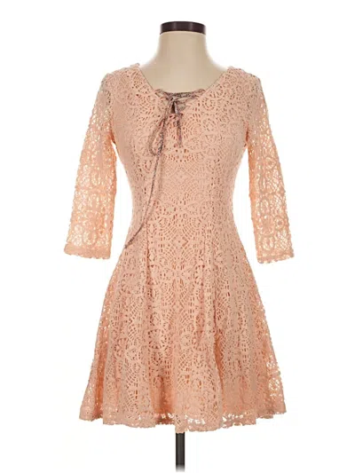 Pre-owned Xhilaration Cocktail Dress In Tan