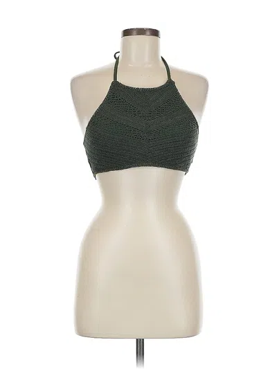 Pre-owned Xhilaration Halter Top Green Halter Neckline Tops