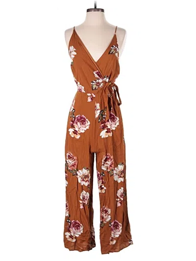 Pre-owned Xhilaration Jumpsuit In Brown