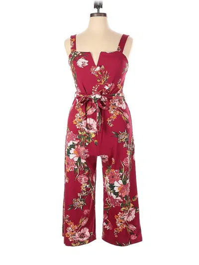 Pre-owned Xhilaration Jumpsuit In Burgundy