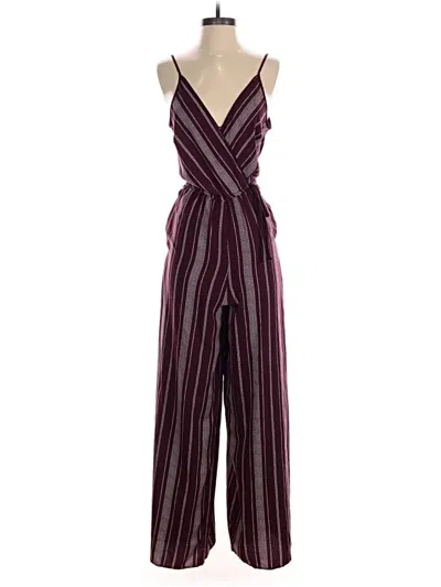 Pre-owned Xhilaration Jumpsuit In Burgundy