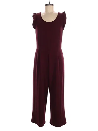 Pre-owned Xhilaration Jumpsuit In Burgundy