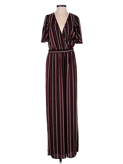Pre-owned Xhilaration Jumpsuit In Burgundy
