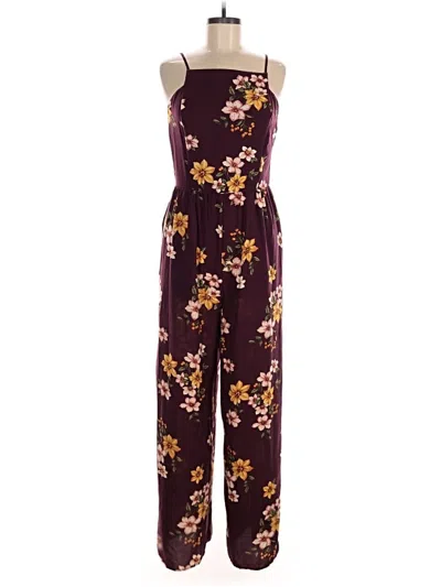 Pre-owned Xhilaration Jumpsuit In Burgundy