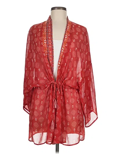 Pre-owned Xhilaration Kimono In Red