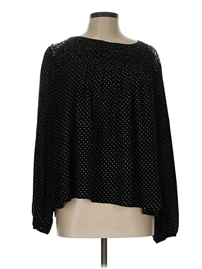 Pre-owned Xhilaration Long Sleeve Blouse In Black