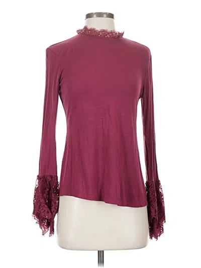 Pre-owned Xhilaration Long Sleeve Turtleneck In Burgundy