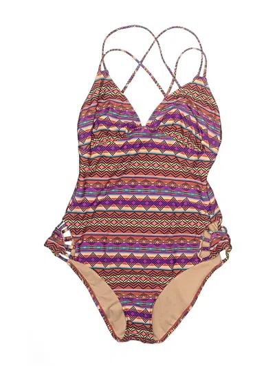Pre-owned Xhilaration One Piece Swimsuit In Brown