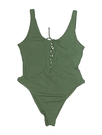 Pre-owned Xhilaration One Piece Swimsuit In Green