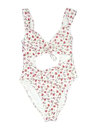 Pre-owned Xhilaration One Piece Swimsuit In Ivory