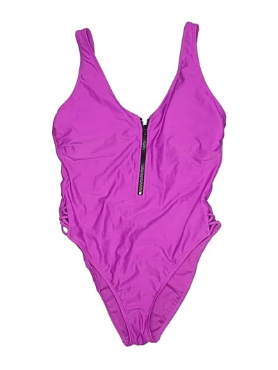 Pre-owned Xhilaration One Piece Swimsuit In Purple