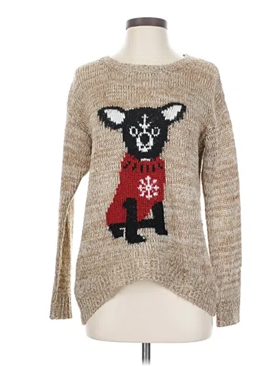 Pre-owned Xhilaration Pullover Sweater In Brown