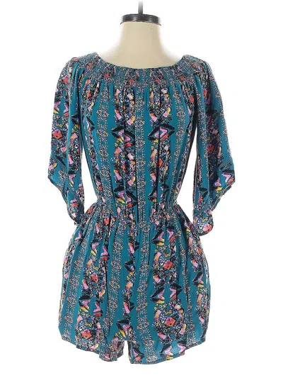 Pre-owned Xhilaration Romper In Blue