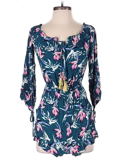Pre-owned Xhilaration Romper In Blue