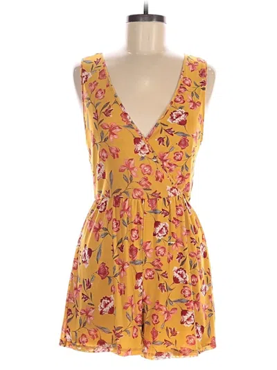Pre-owned Xhilaration Romper In Yellow