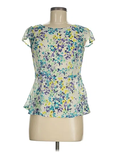 Pre-owned Xhilaration Short Sleeve Blouse In Yellow