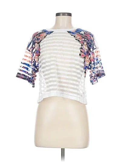 Pre-owned Xhilaration Short Sleeve T-shirt In White