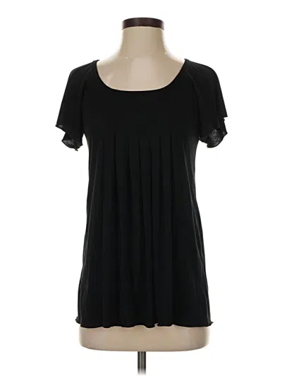 Pre-owned Xhilaration Short Sleeve Top Black Scoop Neck Tops