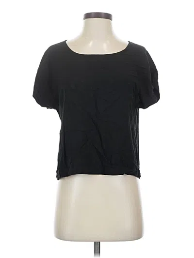 Pre-owned Xhilaration Short Sleeve Top Black Scoop Neck Tops
