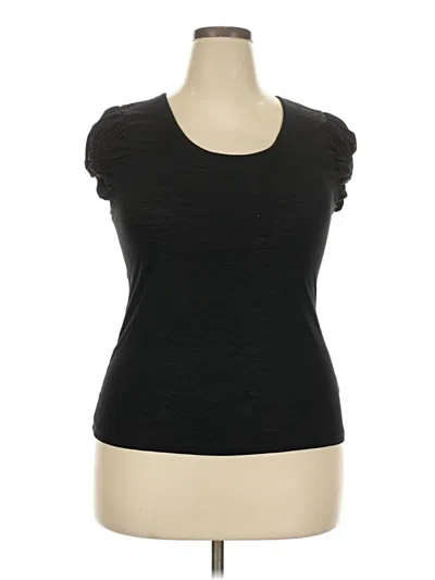 Pre-owned Xhilaration Short Sleeve Top Black Scoop Neck Tops