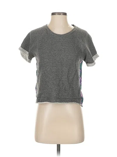Pre-owned Xhilaration Short Sleeve Top Gray Crew Neck Tops