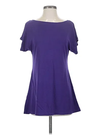 Pre-owned Xhilaration Short Sleeve Top Purple Boatneck Tops